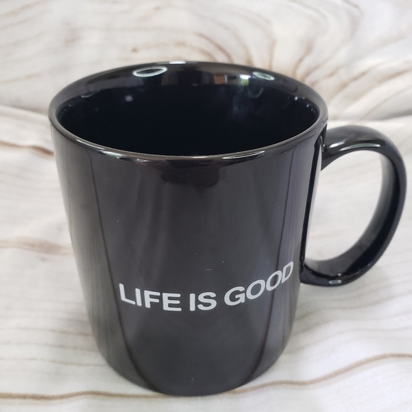 Life Is Good Local USA Coffee Mug Black Diner Style - Picture 3 of 7